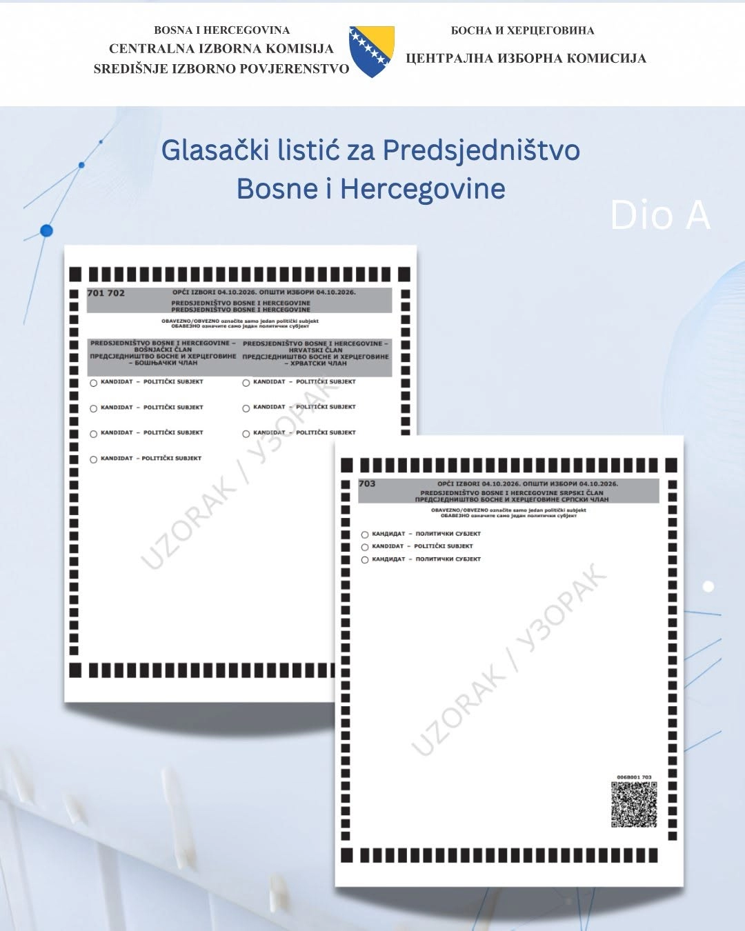 Umjesto 'X', popunjava se kružić